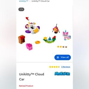 NEW Collectible Retired Lego Unikitty Cloud Car - Set #41451